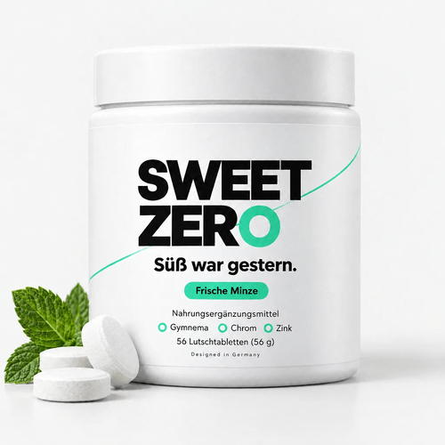 Sweet Zero™ Mint Dose mit 56 Lutschtabletten und frischer Minze